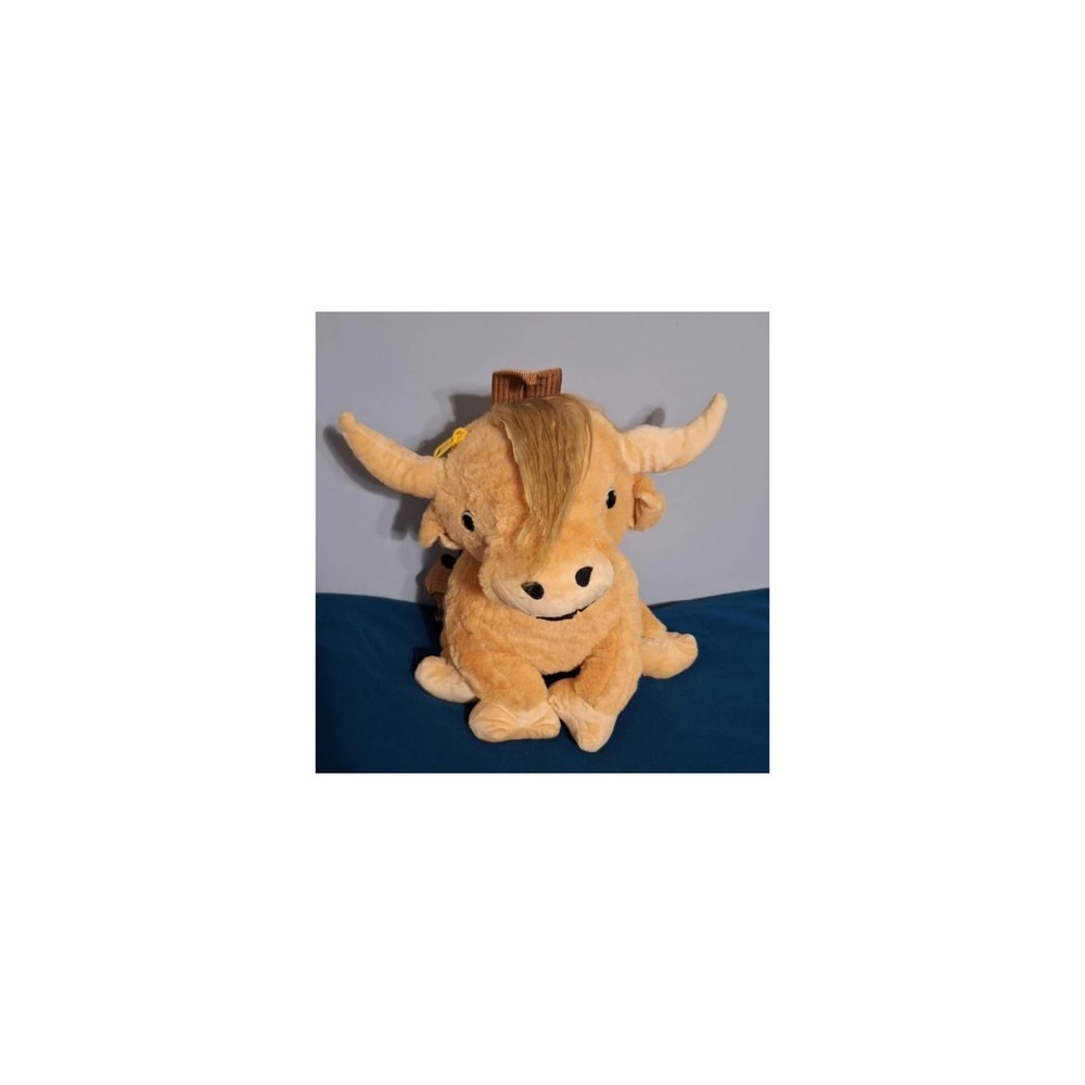 Kids Highland Cow Plush Pillow Backpack